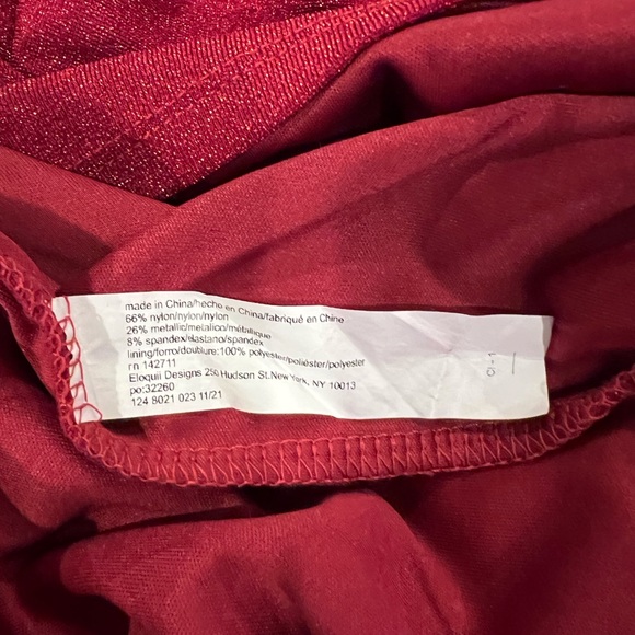 Eloquii red maxi long sleeve dress with front cut out, Size 20 - Picture 8 of 8